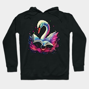 Swan Reads Book Hoodie